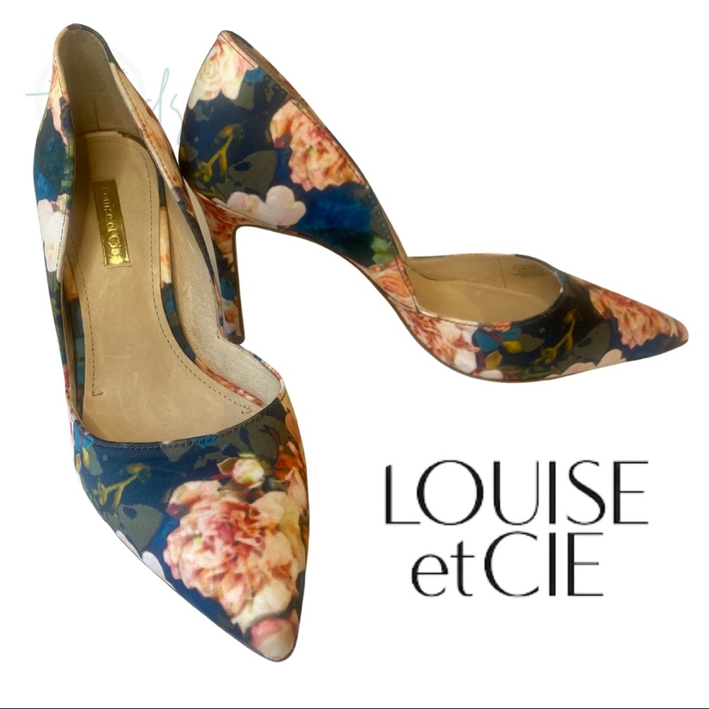 Louise et Cie - Hermosah Rose Print Satin - Sz: 7.5